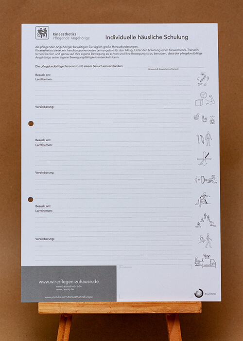 Kinaesthetics Schreibblock für Pflegende Angehörige Kinaesthetics Schreibblock für Pflegende Angehörige Bild anzeigen